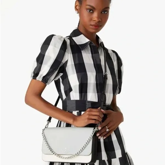 Kate Spade Elegant Gray and Cream Crossbody Bag - Picture 2 of 6